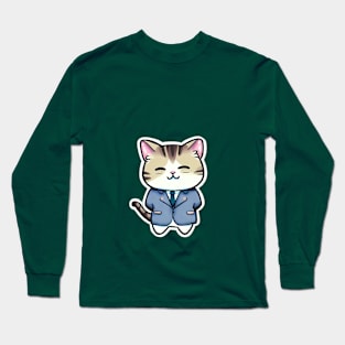 funny cat Long Sleeve T-Shirt